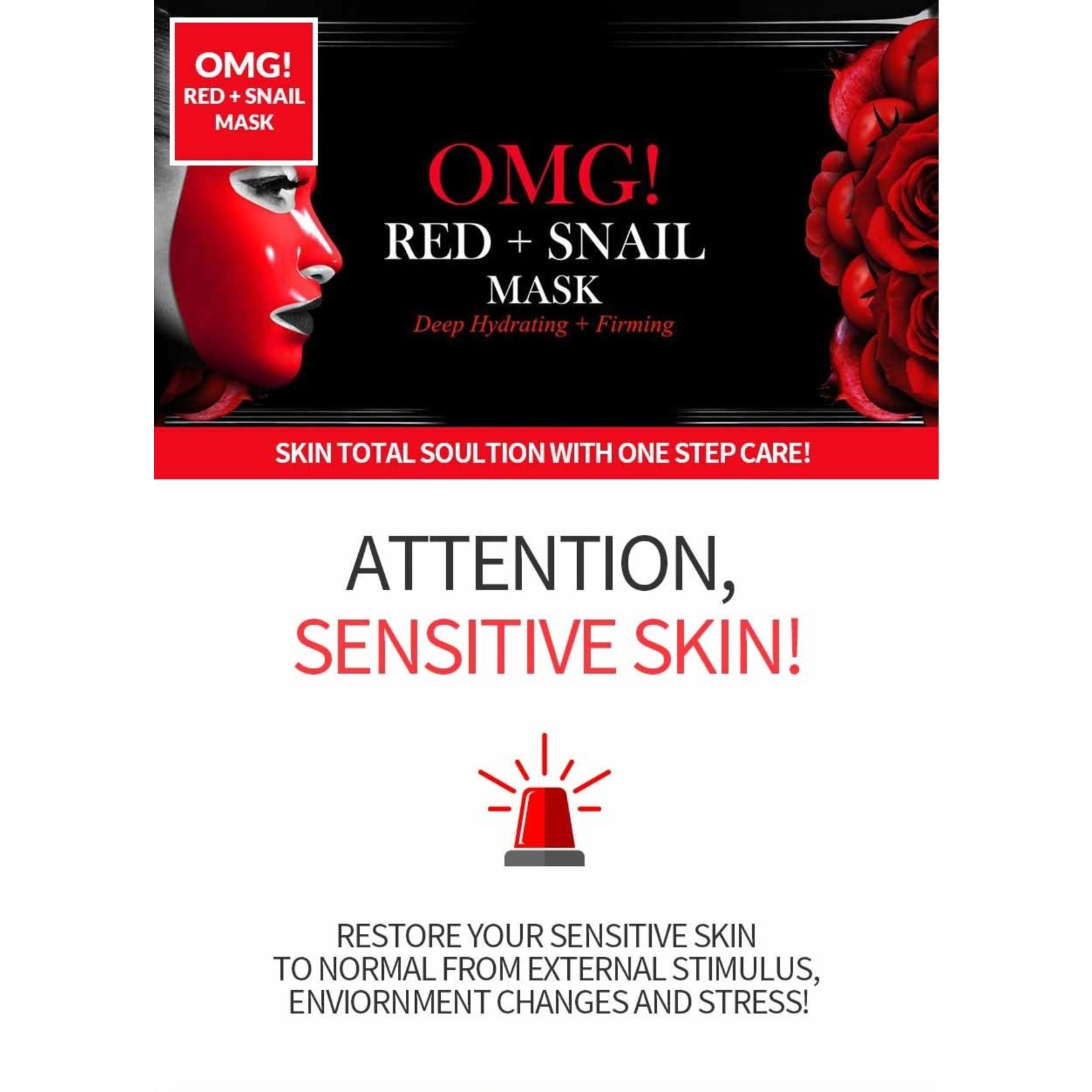 double dare OMG! Red + Snail Mask Sheet