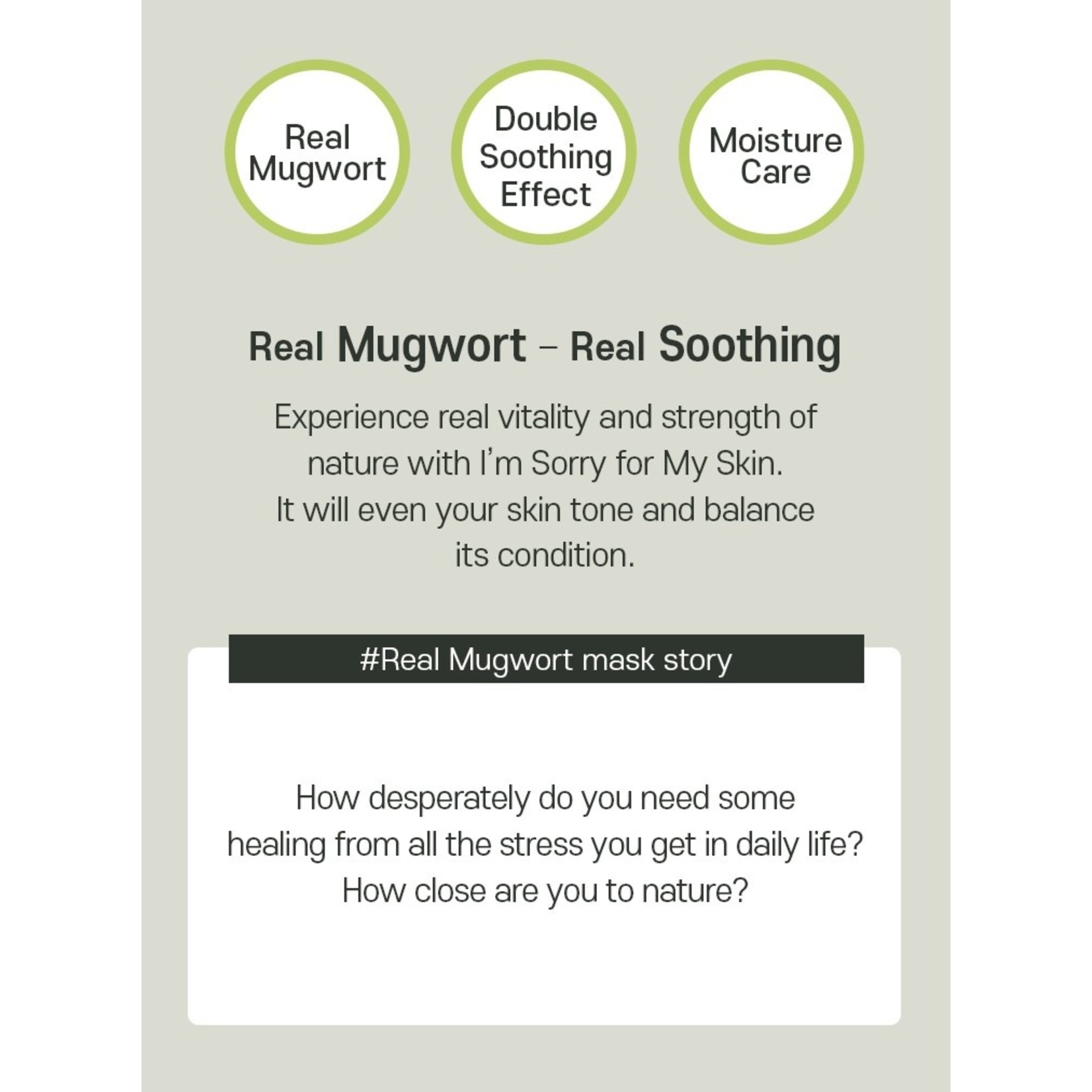 I'm SORRY For MY SKIN Real Mugwort Calming Mask 4+1 LIMITED