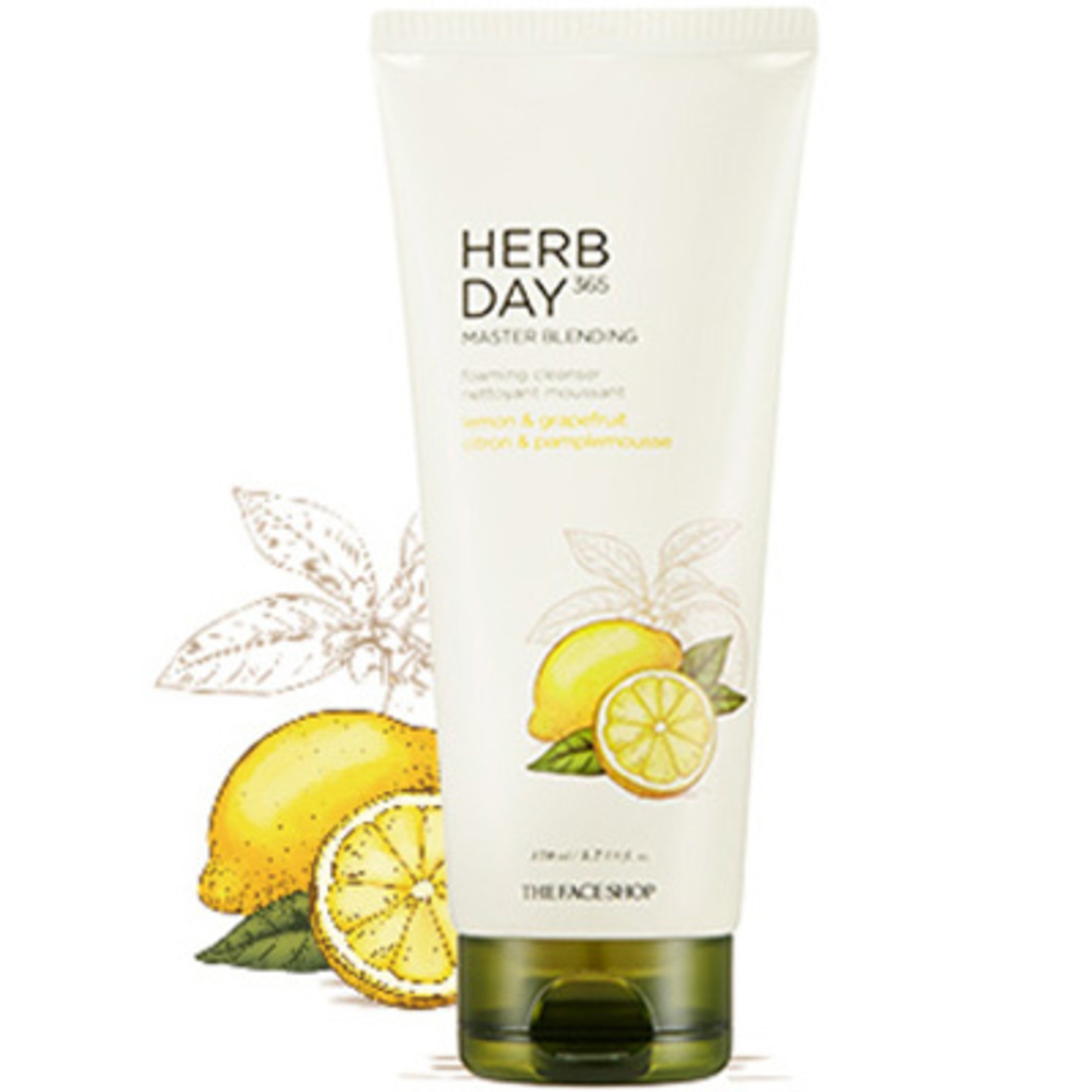 THE FACE SHOP Herb Day 365 Cleansing Foam - Lemon&Grapefruit