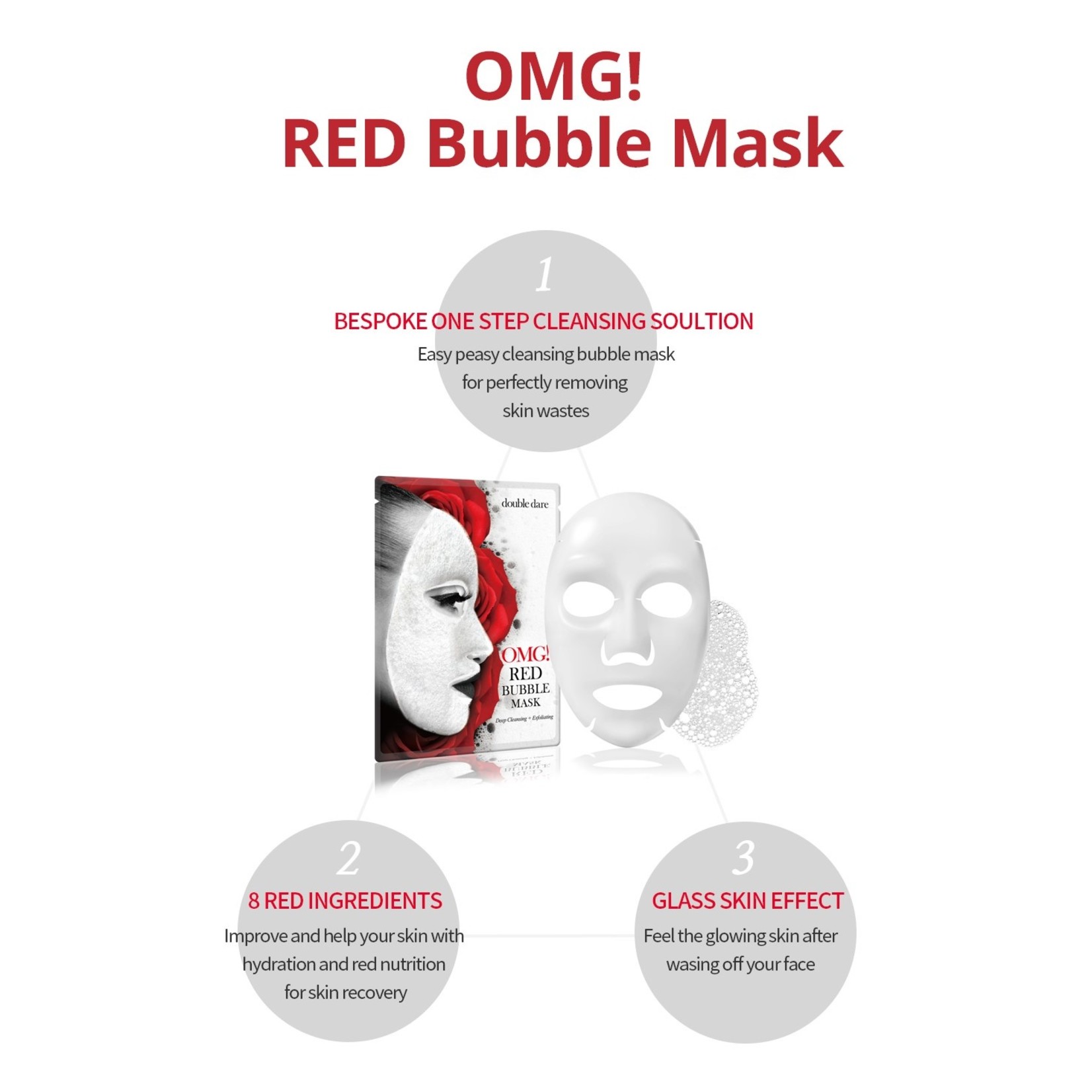 double dare OMG! Red Bubble Mask