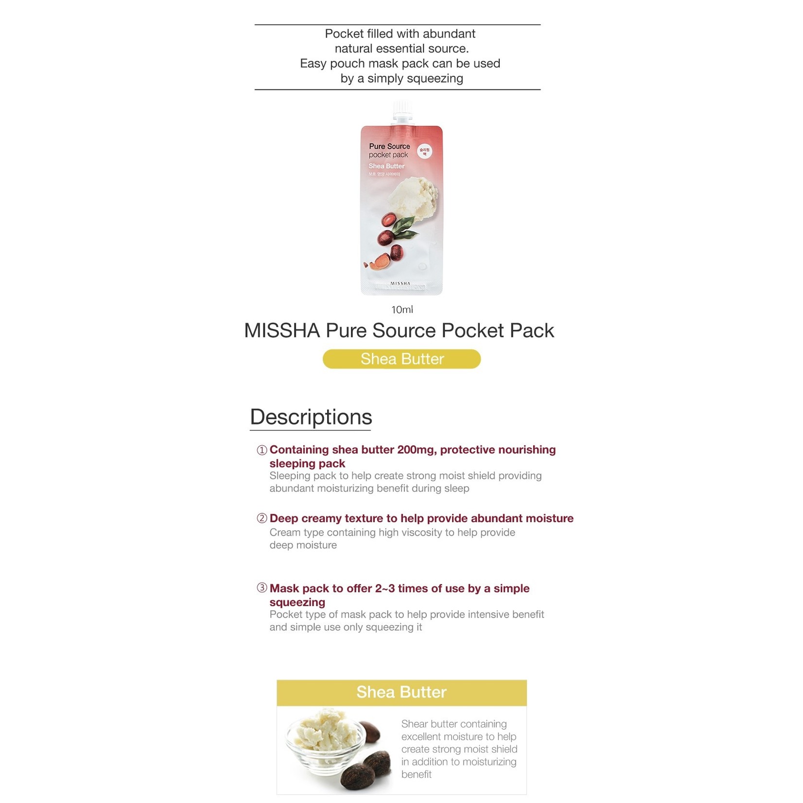MISSHA Pure Source Pocket Pack Trial Mix  (5 pcs)