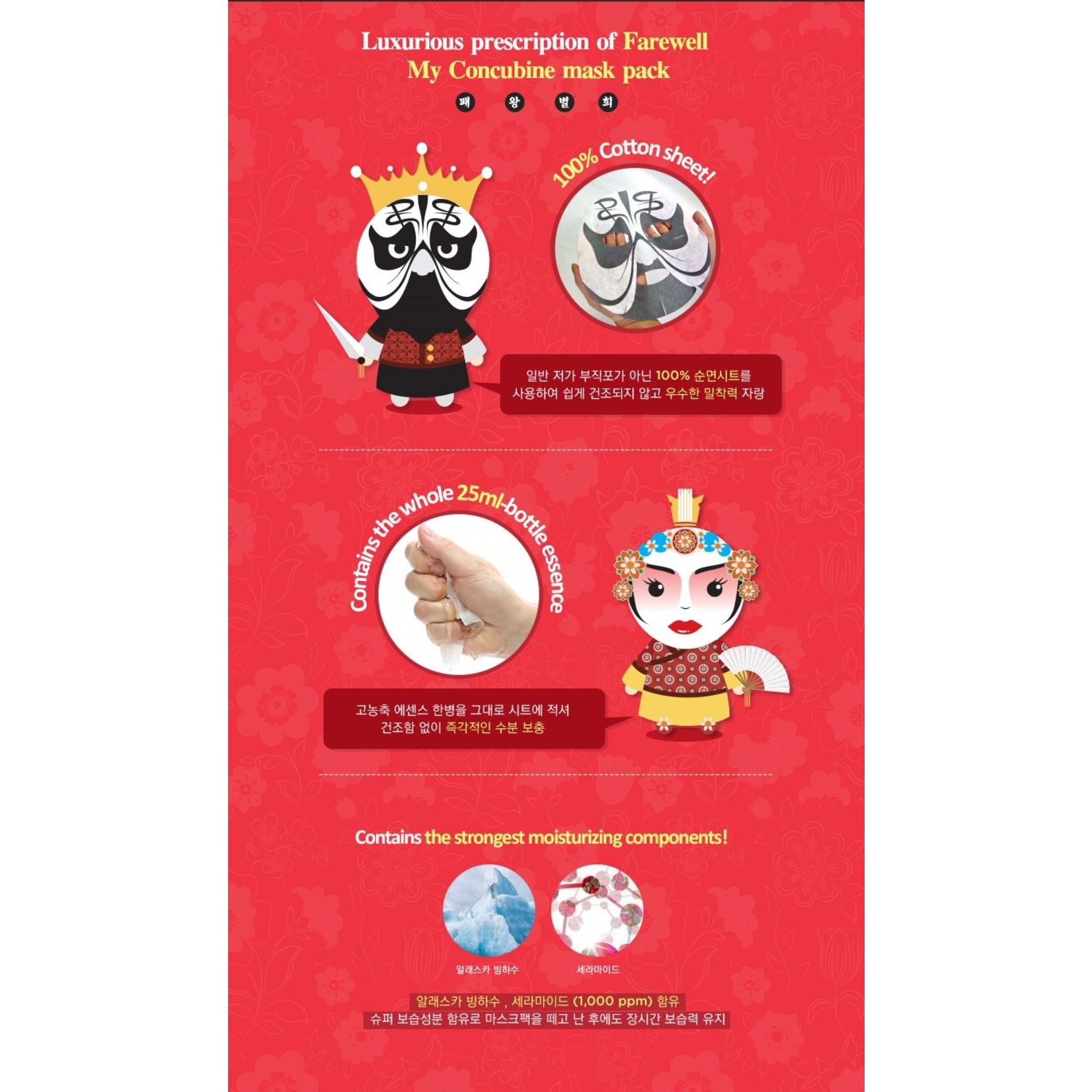 berrisom Peking Opera Sheet Mask Set King & Queen (2 pcs)