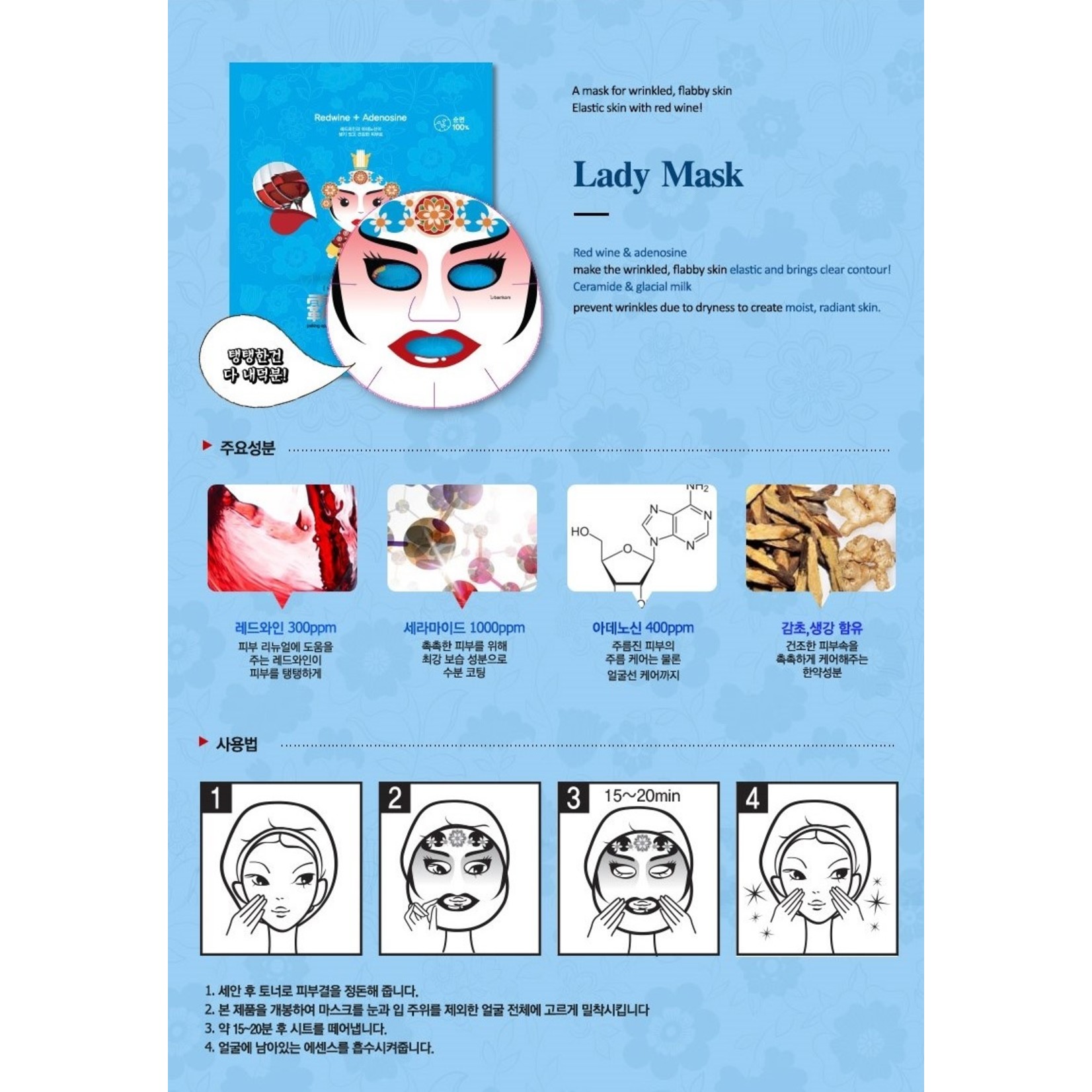 berrisom Peking Opera Sheet Mask Set King & Queen (2 pcs)