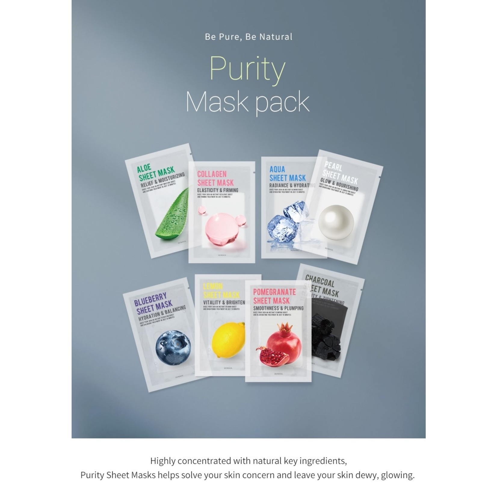 Purity Sheet Mask Mix Pack (8 pcs)