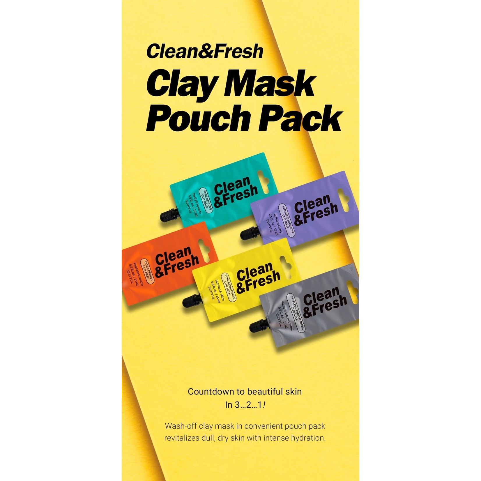 Clean & Fresh Clay Mask Pouch Pack - Ultra Firming