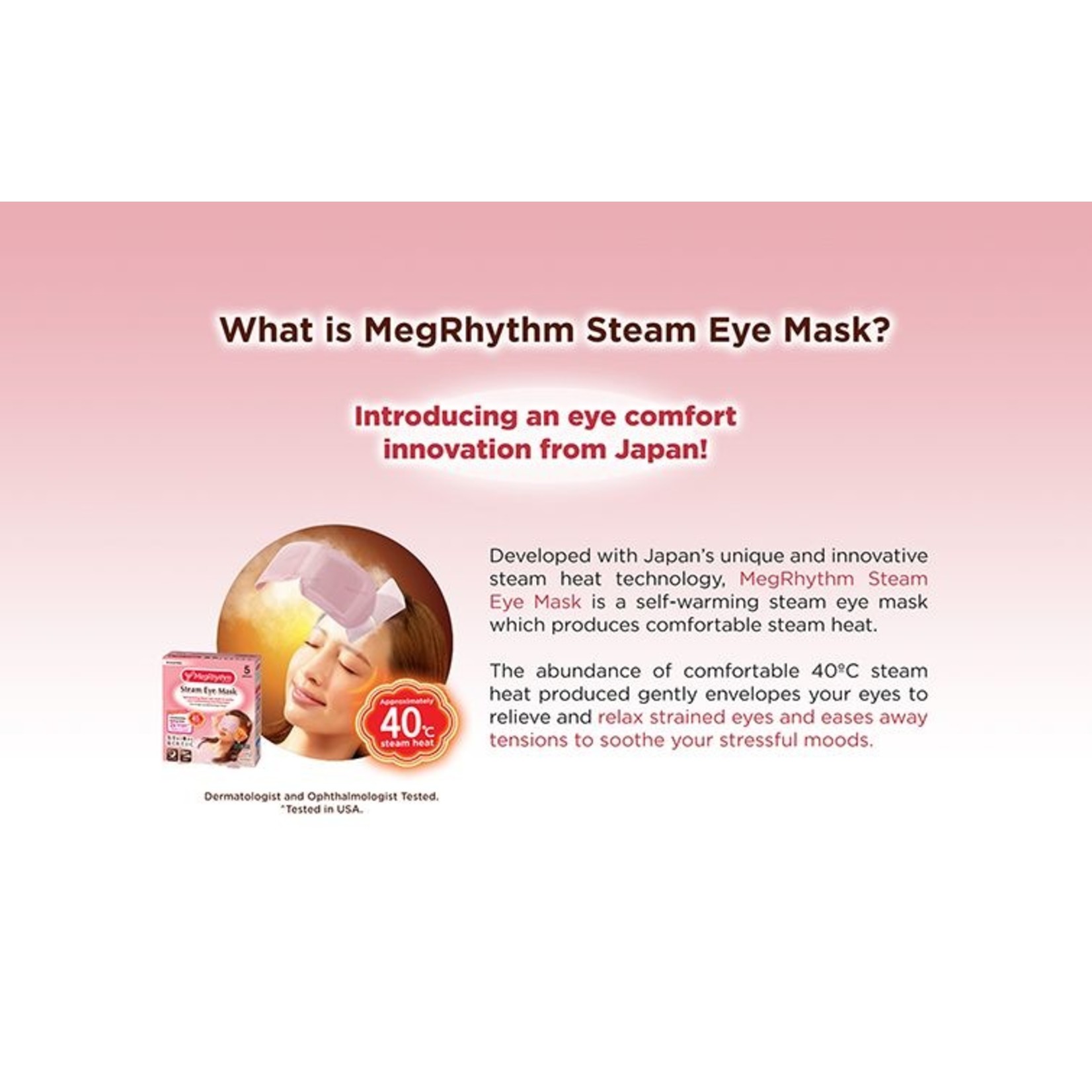 Kao MegRhythm Steam Eye Mask - Rosenduft (1 Stk)