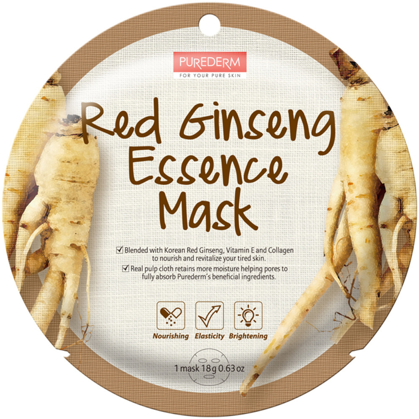 PUREDERM Circle Mask - Red Ginseng Essence