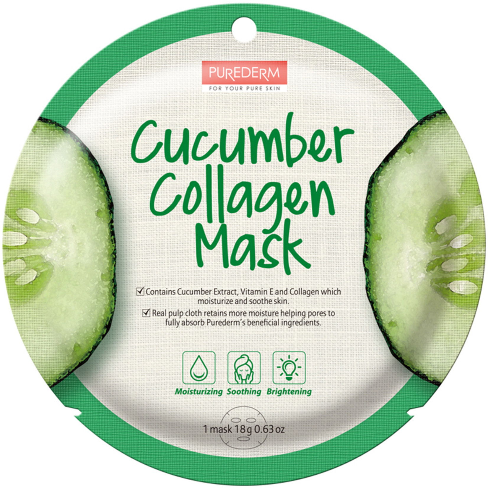 PUREDERM Circle Mask - Cucumber Collagen