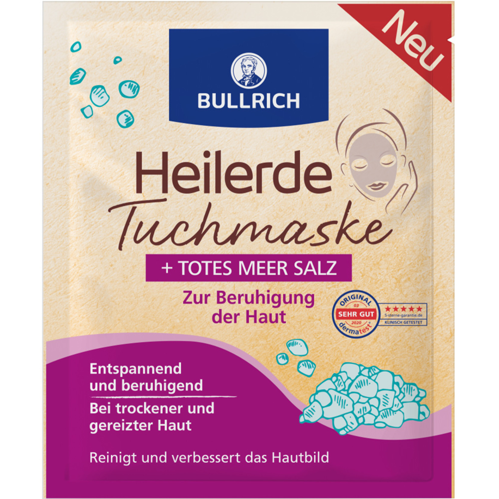 Heilerde Tuchmaske + Totes Meer Salz