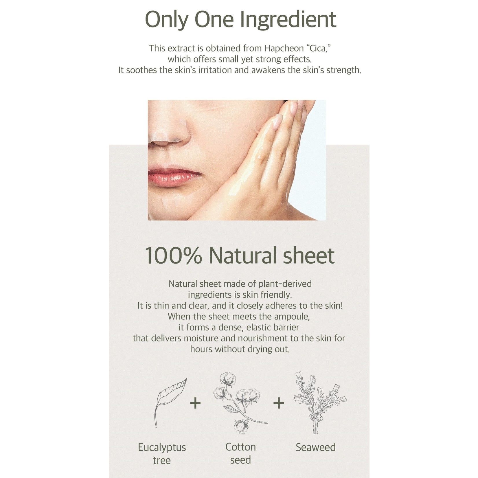 CICA 100 Sheet Mask