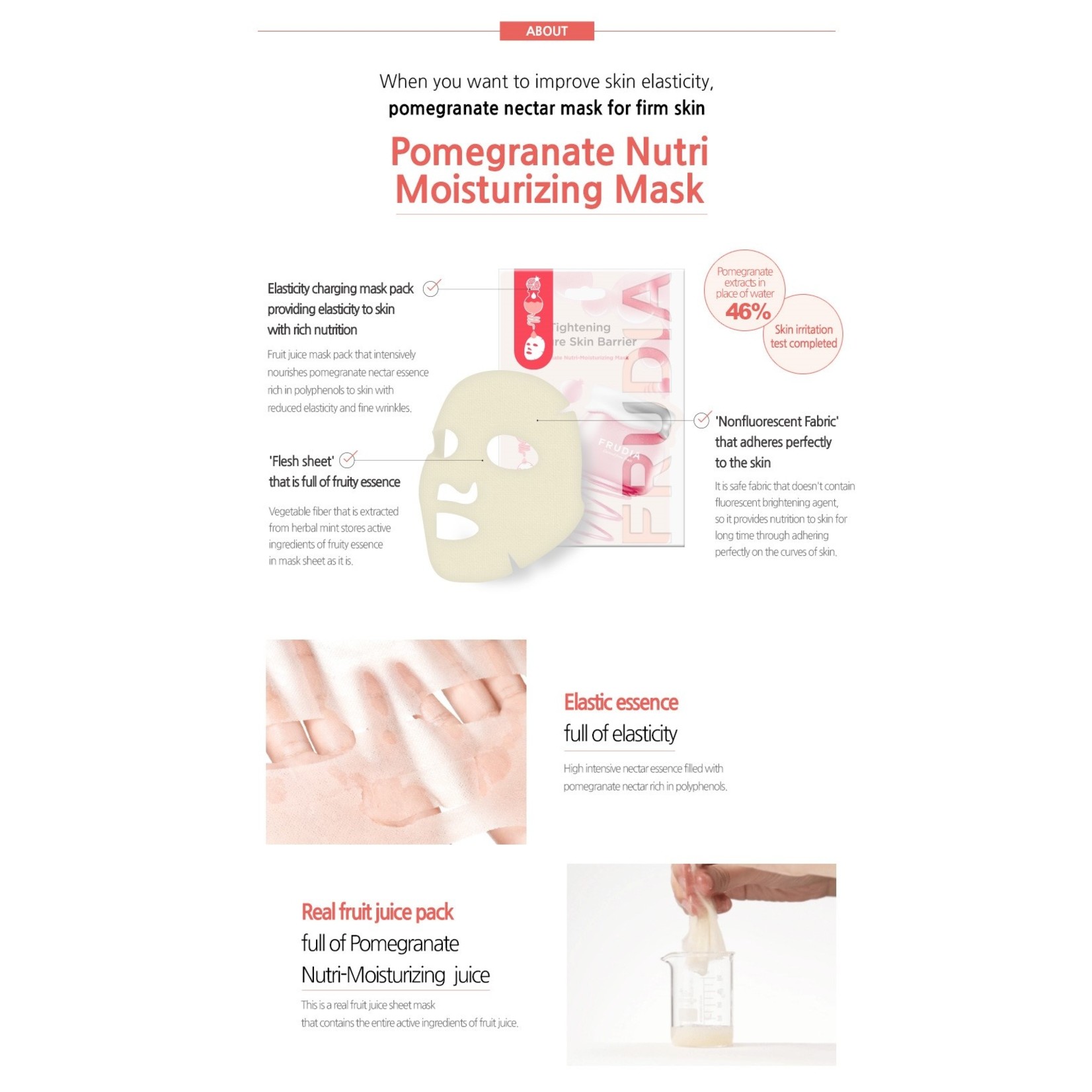 FRUDIA Pomegranate Nutri-Moisturizing Sheet Mask