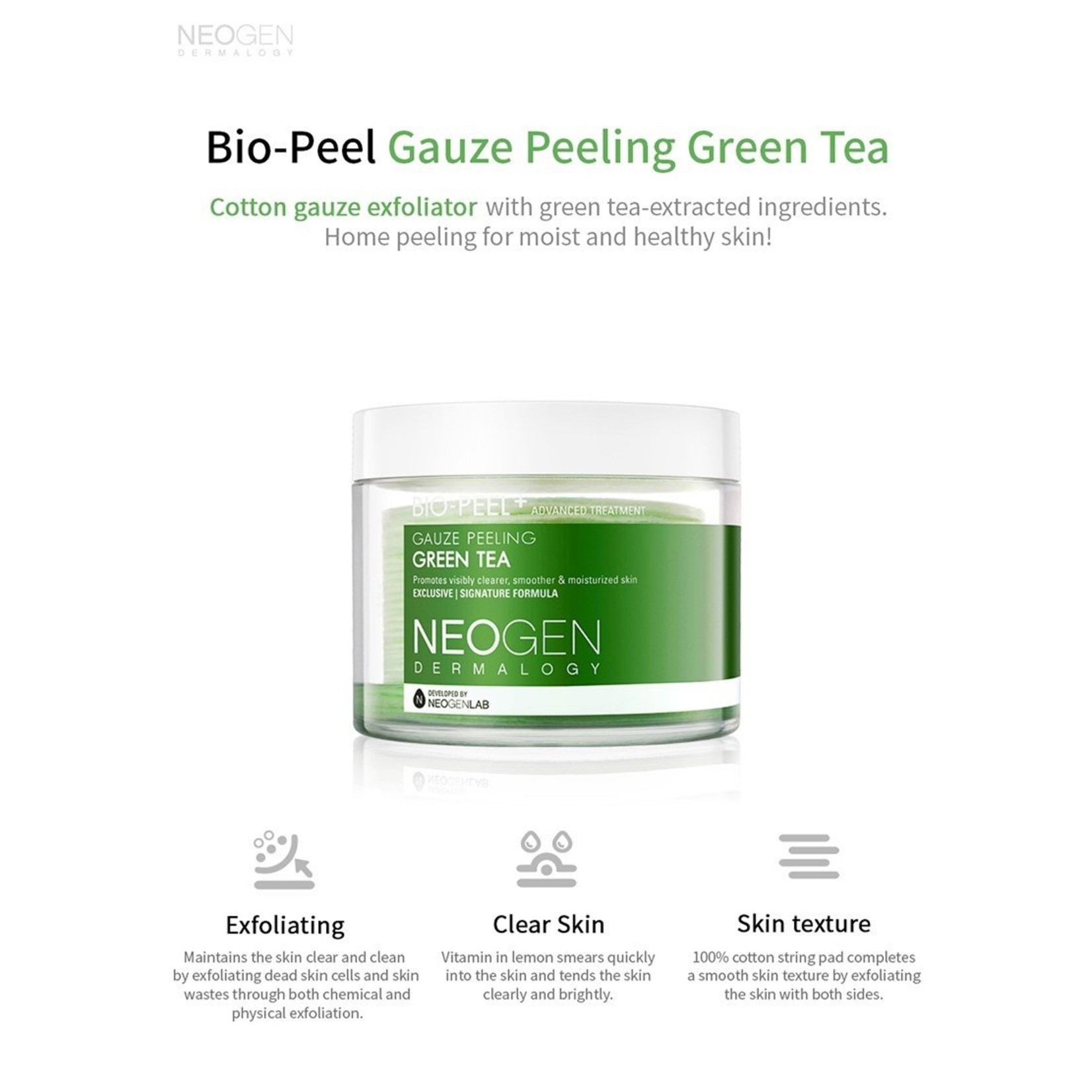 NEOGEN Bio-Peel Gauze Peeling Green Tea (8 pcs)