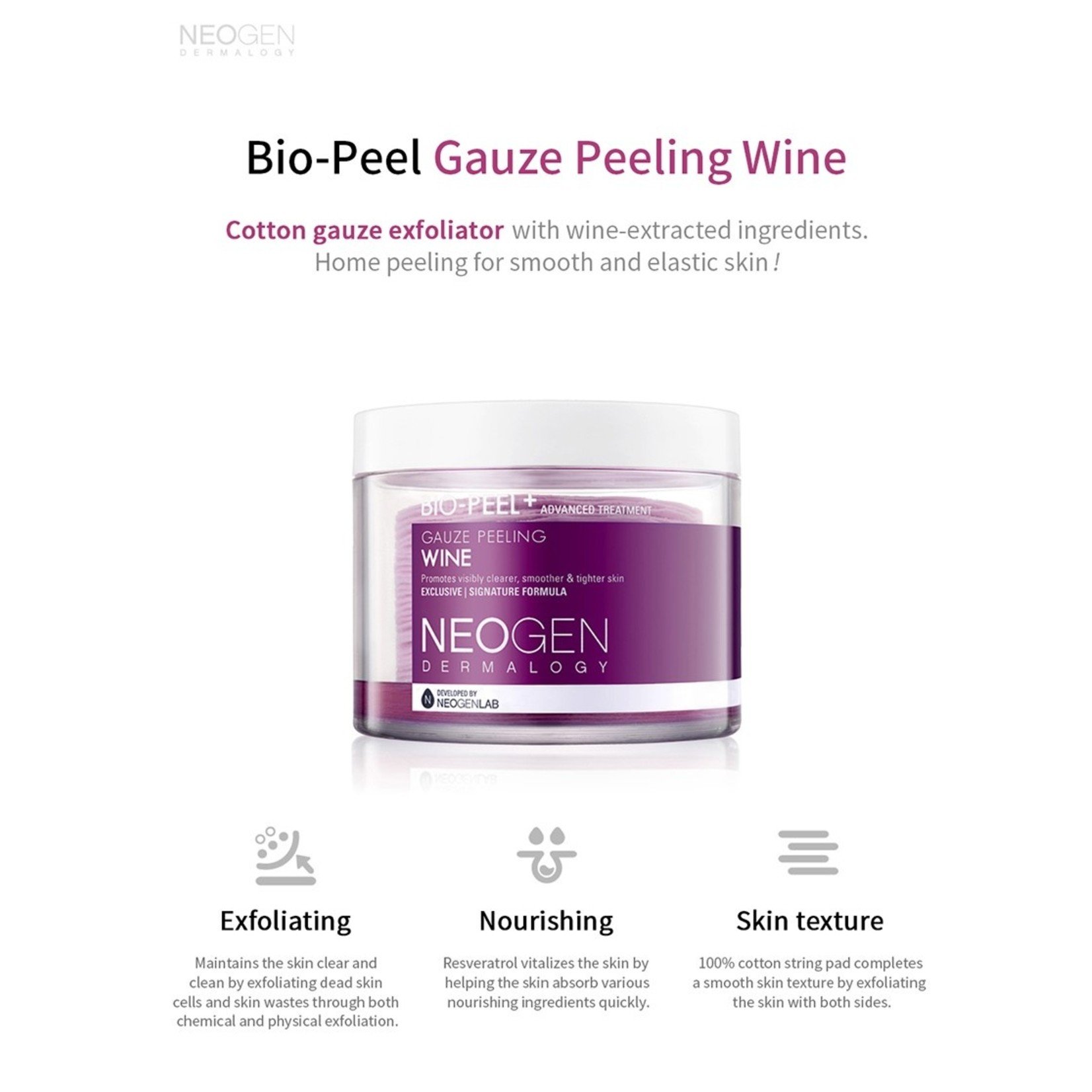 NEOGEN Bio-Peel Gauze Peeling Wine (8 pcs)