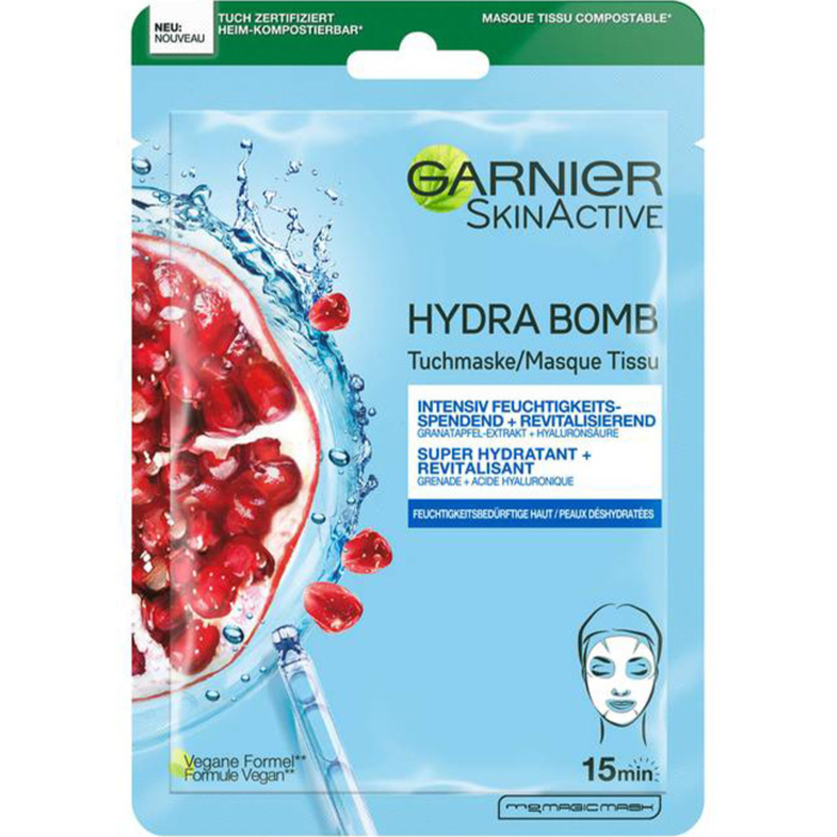 Garnier SkinActive Hydra Bomb Tuchmaske Granatapfel