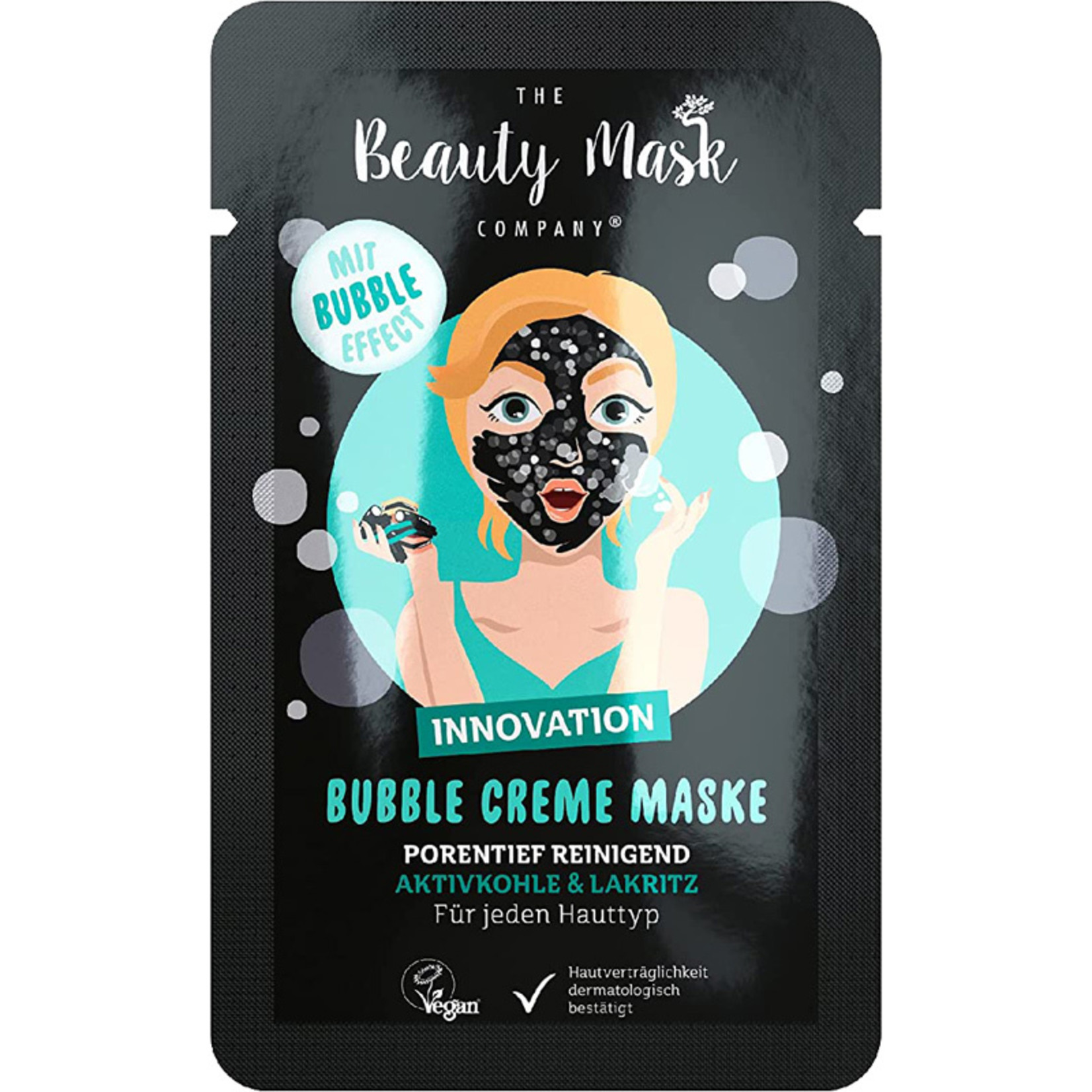 Bubble Creme Maske #Aktivkohle & Lakritz