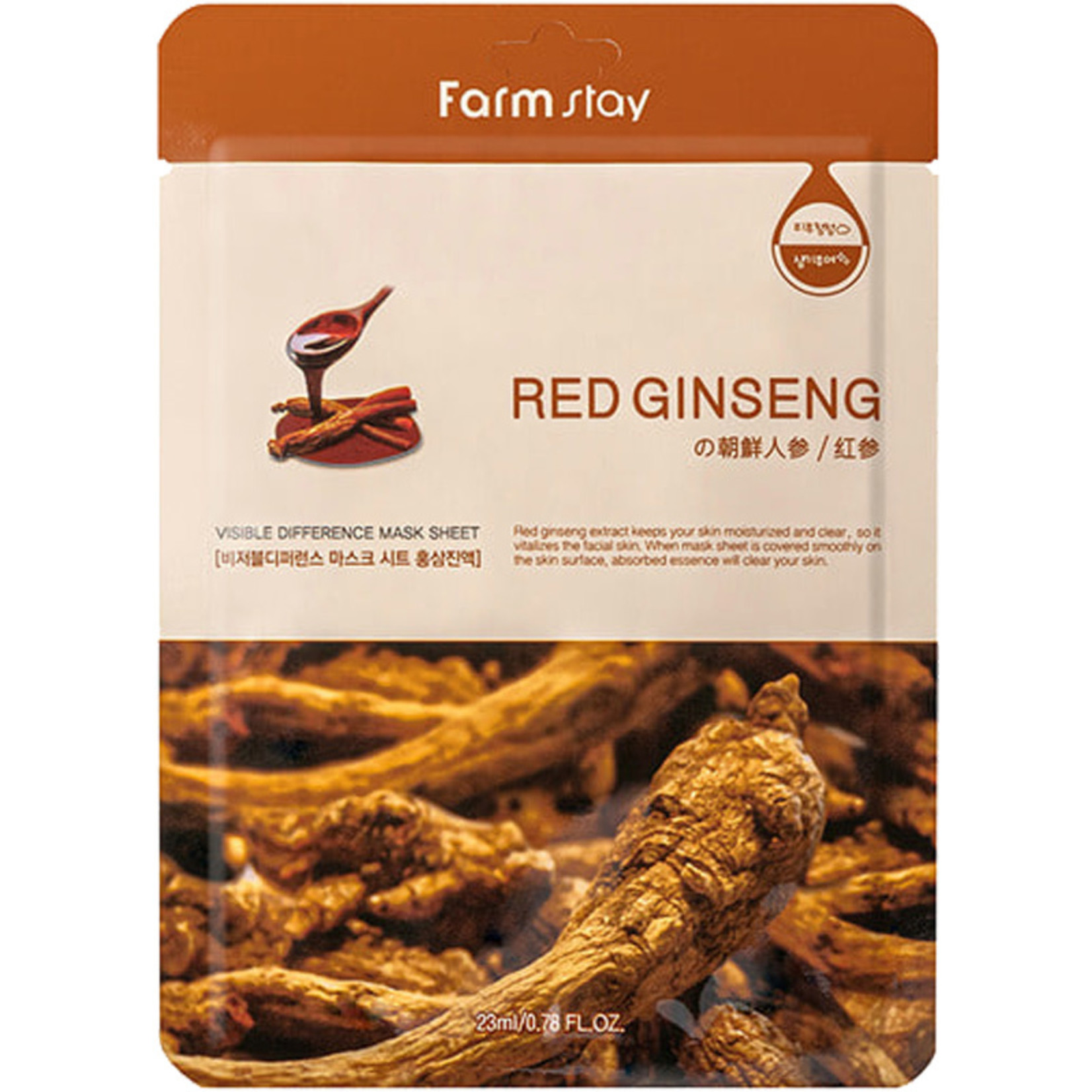 Farm stay Visible Difference Sheet Mask RED GINSENG