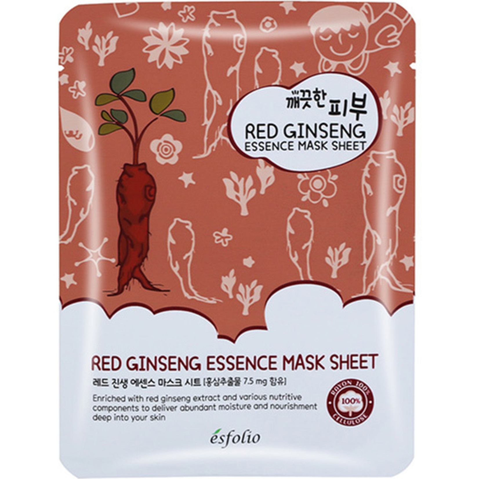 esfolio Pure Skin Red Ginseng Essence Sheet Mask
