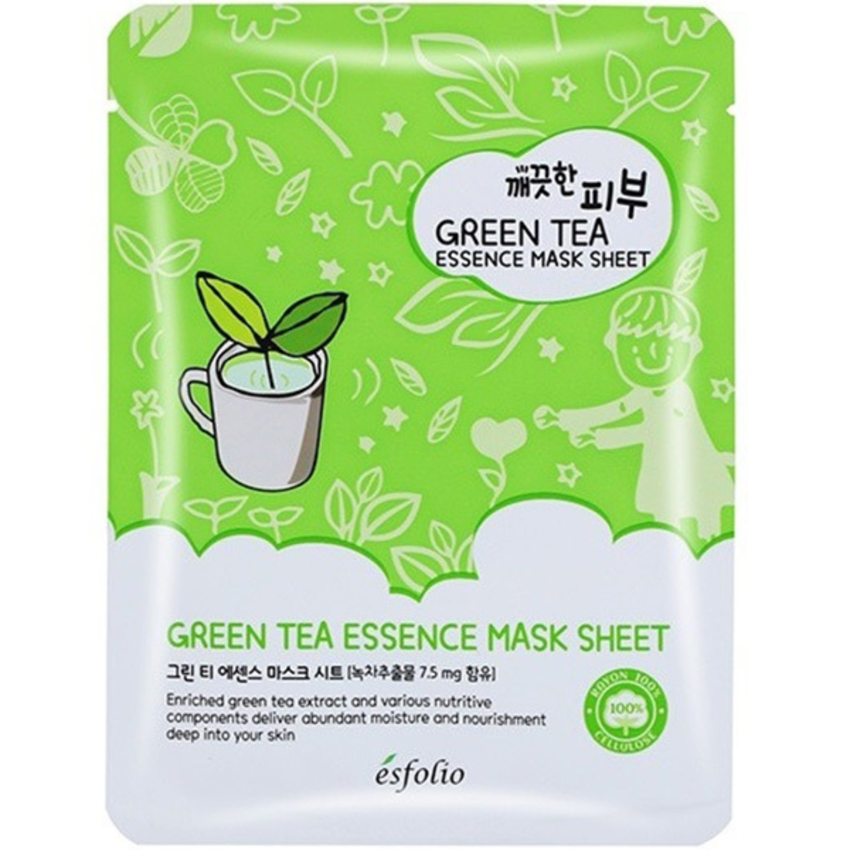 esfolio Pure Skin Green Tea Essence Sheet Mask