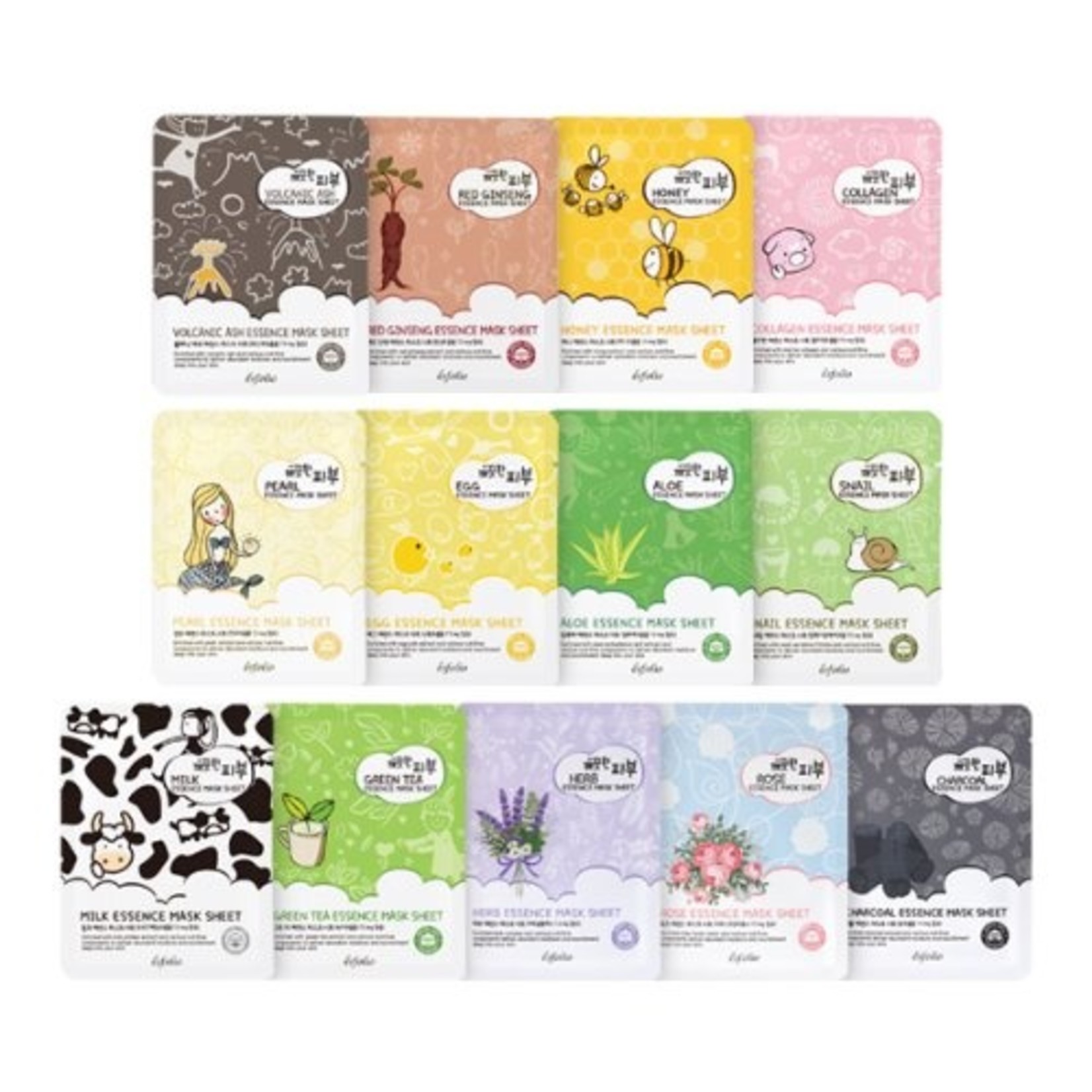 esfolio Pure Skin Essence Mask Trial Mix (14 pcs)