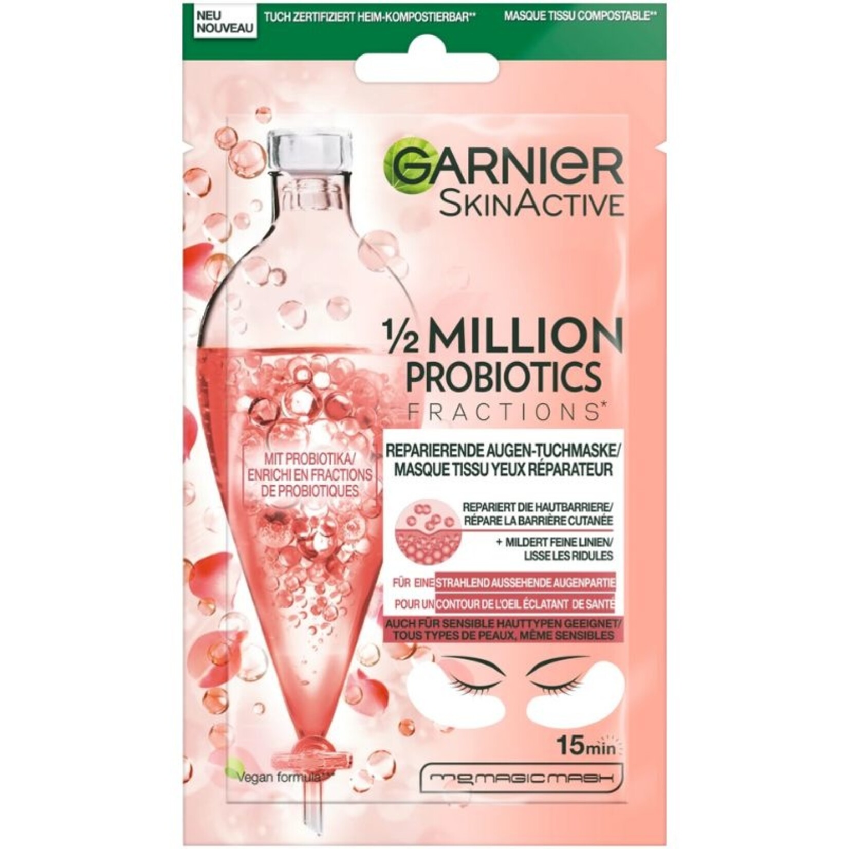 Garnier SkinActive - Augentuchmaske 1/2 Million Probiotics | Tuchmasken