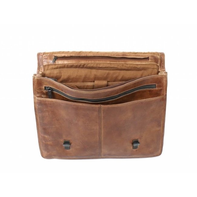 Bear Design  'Guus' Cognac/Bruin- CL32844, Cow Lavato Collectie