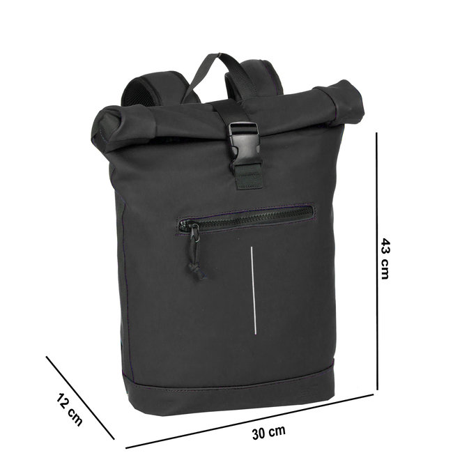 New Rebels Mart Roll-Top Backpack (L) - Black