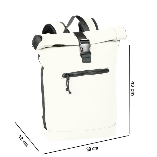 New Rebels Mart Roll-Top Backpack (L) - White