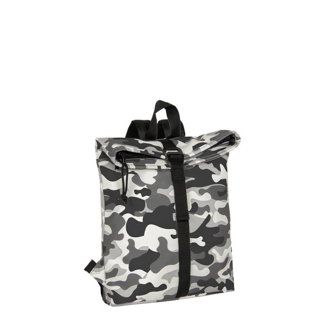 New Rebels Mart Roll-Top Backpack (S) Camouflage black/white