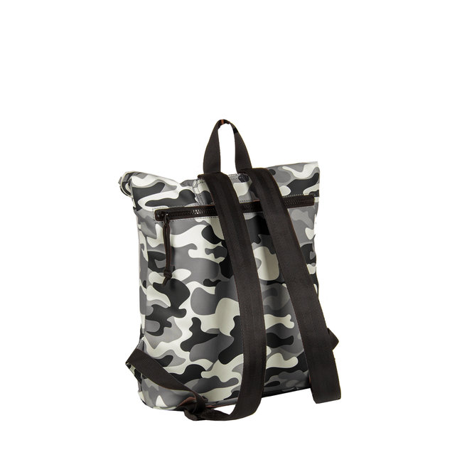 New Rebels Mart Roll-Top Backpack (S) Camouflage black/white
