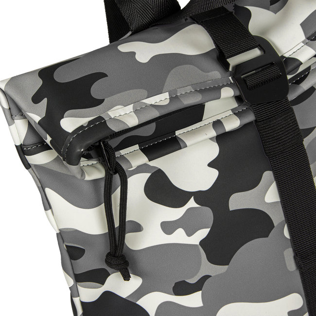 New Rebels Mart Roll-Top Backpack (S) Camouflage black/white