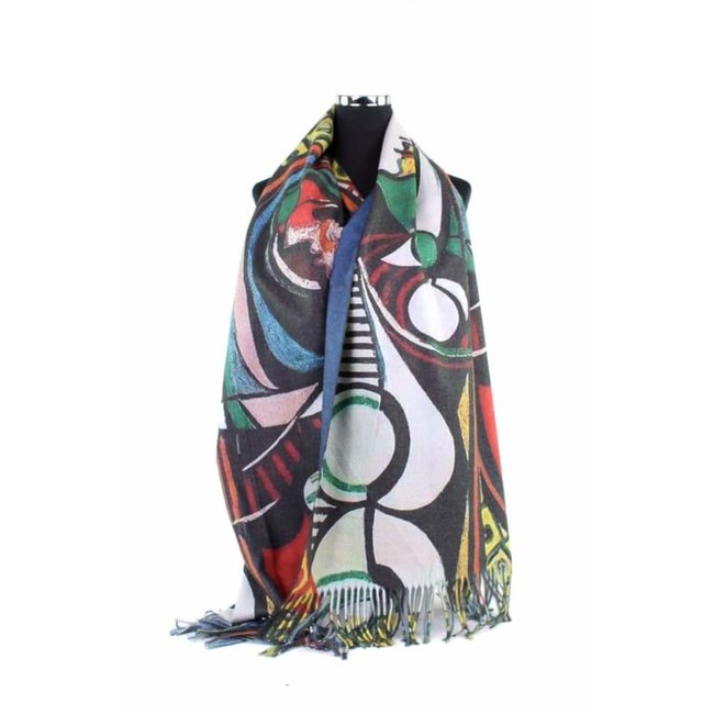 Sjaal met schilderij afbeelding