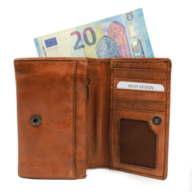 Bear Design 'Flappie'  Cognac - CL 15572 , Cow Lavato Collectie