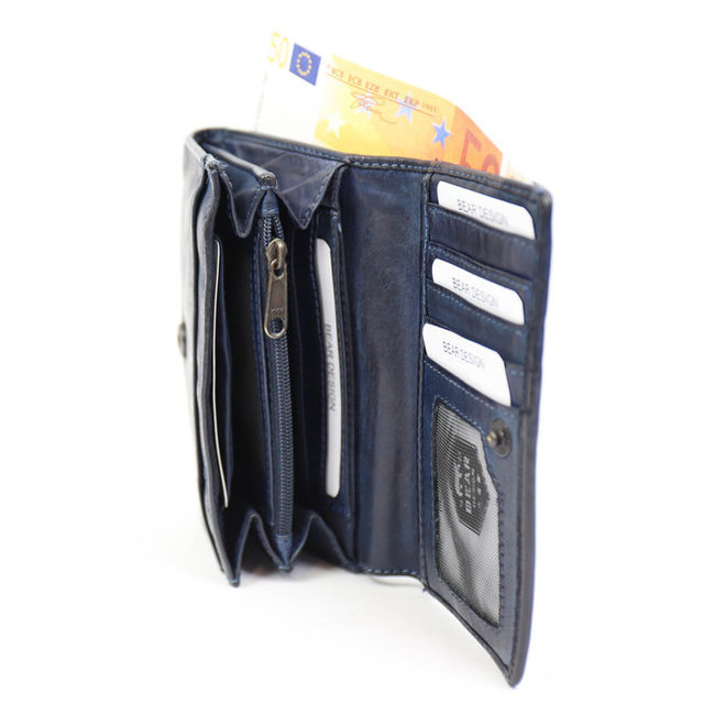Bear Design 'Flappie'  Blauw - CL 15572 , Cow Lavato Collectie