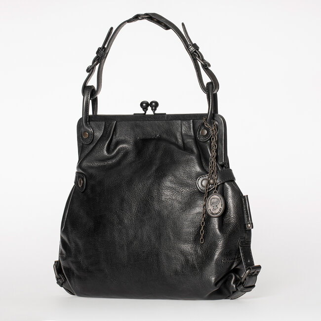 Aunts & Uncles Schoudertas 'Mrs. Tea Cake' - Black smoke