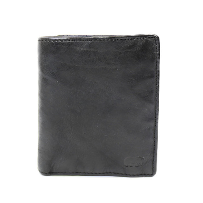 Bear Design  'Harold' Billfold portemonnee  Black - CL 14985 , Cow Lavato Collectie