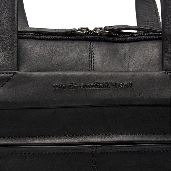 The Chesterfield Brand Laptoptas 'Ryan' 17 inch Zwart