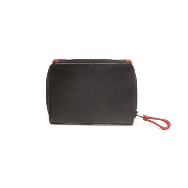 Berba bags & wallets Portemonnee 001-184-15, black-red, Soft