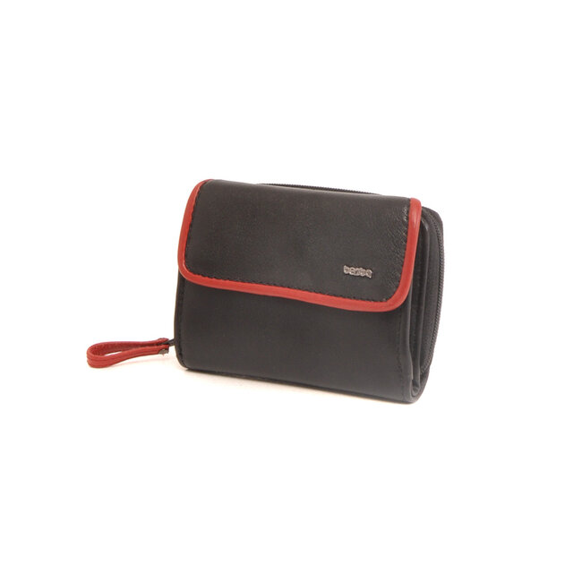 Berba bags & wallets Portemonnee 001-184-15, black-red, Soft