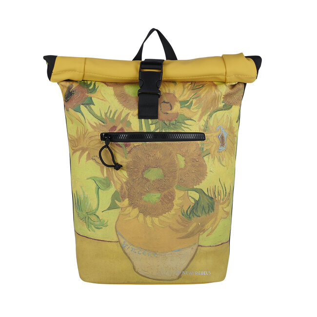 New Rebels Mart Art Roll-Top Backpack (L) - Sunflower