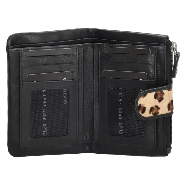 Charm London - Giftset RFID portemonnee en riem, Luipaard print