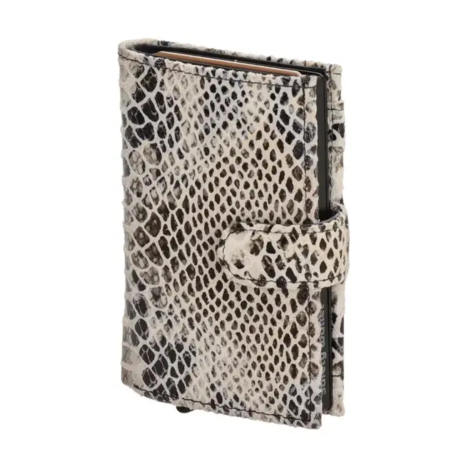 Charm London - creditcard etui, zwart/wit slang