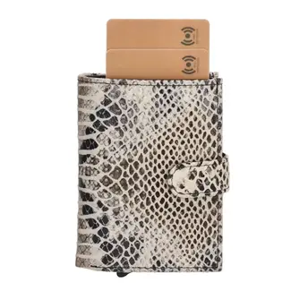 Charm London - creditcard etui, zwart/wit slang