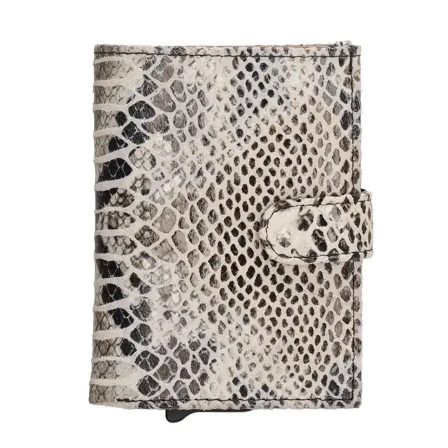 Charm London - creditcard etui, zwart/wit slang