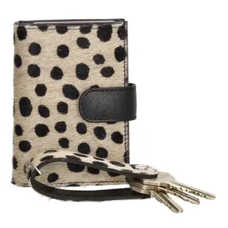 Hide & Stitches Giftset Hide & Stitches Walowa safety wallet & sleutelhanger, Cheetah
