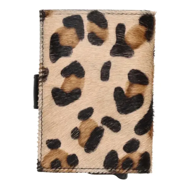 Hide & Stitches Giftset Hide & Stitches Walowa safety wallet & sleutelhanger, Luipaard