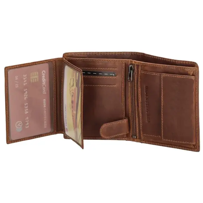 Hide & Stitches Hide & Stitches Japura billfold portemonnee, Cognac