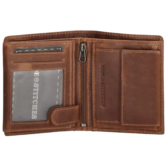 Hide & Stitches Hide & Stitches Japura billfold portemonnee, Cognac