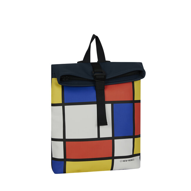 New Rebels Mart Art  Roll-Top Backpack mini - Mondriaan