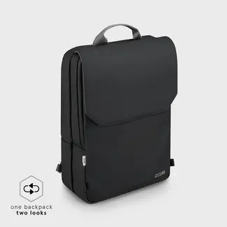 Cluse  Le Reversible Backpack, Black Grey Silver colour