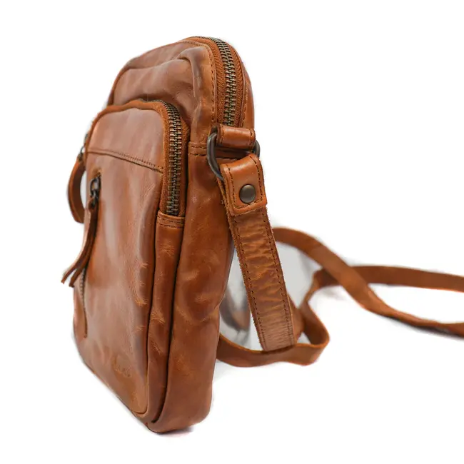Bear Design Schoudertasje 'Karin' - Cognac